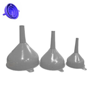 Kit Funil C/ 3 Peças Plástico Tamanho PMG - Cinza