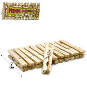 Pregador De Roupas Madeira 12 peças -  Retrô