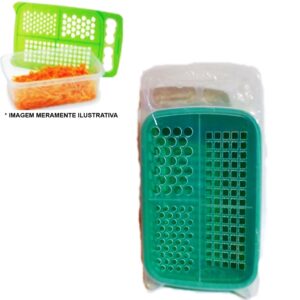 Ralador Plástico C/ Recipiente Legumes - Verde
