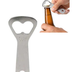 Abridor de Garrafas 10cm Inox Prático e Tradicional Abridor Retrô Bares e Boteco