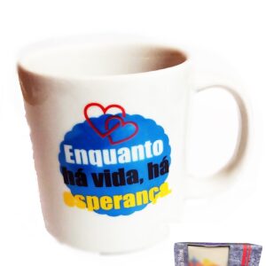 Caneca Porcelana Louça 280ml Presente - Caneca temática Frases Salmos Modelo #4