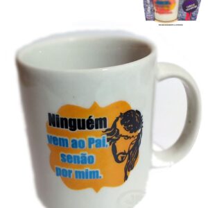 Caneca Porcelana Louça 280ml Presente - Caneca temática Frases Salmos Modelo #3