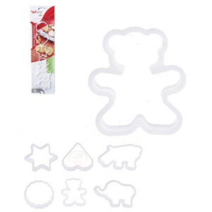Moldes Decorativos para Biscoitos- Cortador de Biscoito - 6 Moldes Decorativos