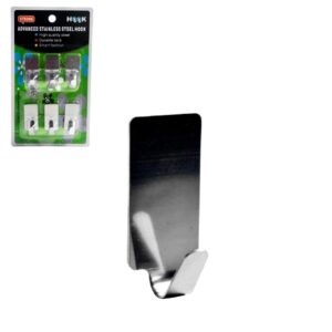 Gancho de Parede com Dupla Face Fixa Forte 6 Peças -Inox