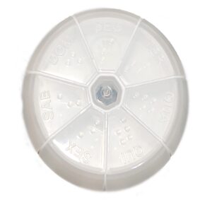 Porta Comprimidos Redondo Diário - Organizador Portátil com 7 Divisórias - BRANCO