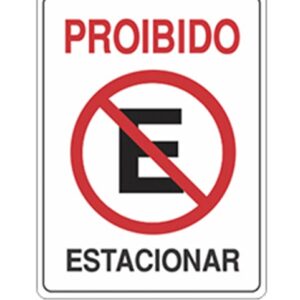 Placa de Sinalização PROIBIDO ESTACIONAR  ( 20x 30 ) Placa de Aviso