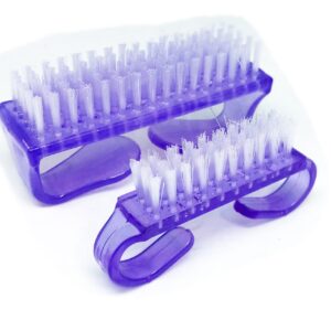 Kit 2 Escovas Escovinhas Multiuso para as Unhas - ROXO