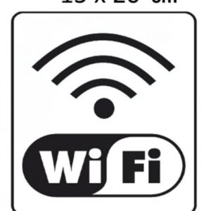 Placa de Sinalização WI FI  (15x 20 )- Placa de Aviso