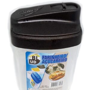 Farinheiro/ Açucareiro - Pote Utilidade Versátil Multiuso - Plástico Preto