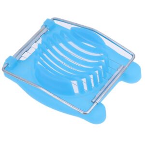 Cortador E Fatiador De Ovos Cozidos C/ Lamina Aço Inoxidável- Azul