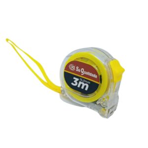 Trena Métrica 3 metros- Trena de Bolso Básica com Trava