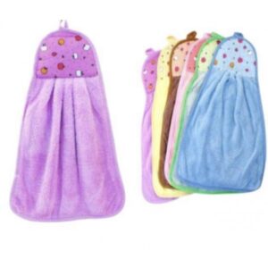 Toalha Bate Mão em Microfibra com Alça - Azul