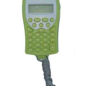 Calculadora Eletrônica Digital  De Bolso 8 Dígitos C/ Cordão- Verde