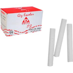Giz Escolar Lousa com 64 Und  - Branco Comum