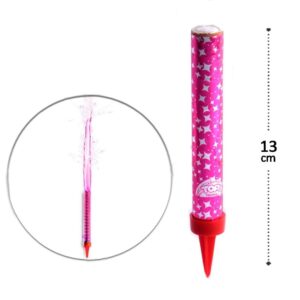 Vela Vulcão Cascata Aniversario - Rosa