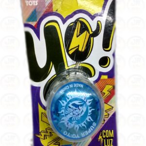 Yo-yo Yoyo Pull Line Bola Elevador io io C/ Luz - Plastico Azul