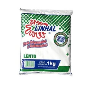 Saco De Gesso Em Pó Branco Secagem Lento 1kg