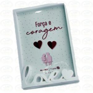 Porta Retrato de Plástico Love 10x15 - Branco