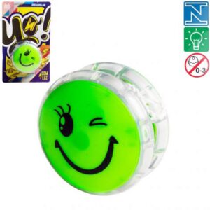 Yo-yo Yoyo Pull Line Bola Elevador io io C/ Luz - face green
