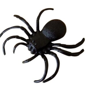 Aranha Tarântula Enfeite Halloween de Borracha Preta