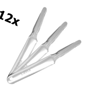 Kit 12x Extrator De Grampos P/ Papel Espátula De Aço Zincado