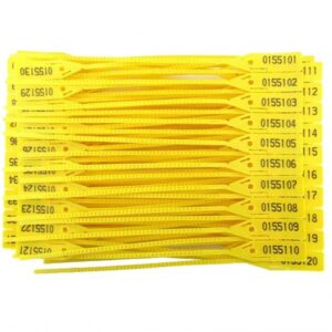 Lacre de Segurança Para Caixa Malote 16 Cm Numerado - 100 Peças