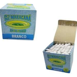 Giz Escolar Lousa com 50 Und  - Branco Comum