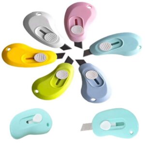 Mini Estilete Retrátil De Bolso Plástico Unitário - Cores Sortidas