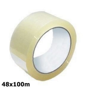 Fita Adesiva Larga P/ Empacotamento De Caixas 48x100 Metros