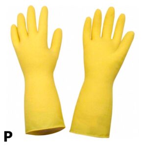 Luva De Limpeza Multiuso Amarela Borracha Latex Light P