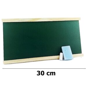 Lousa Quadro Verde Infantil Recado Escolar 17X30  + Giz + Apagador