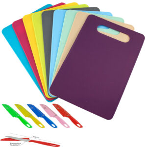 Kit Tábua de corte e Faca De Aço com bainha Premium