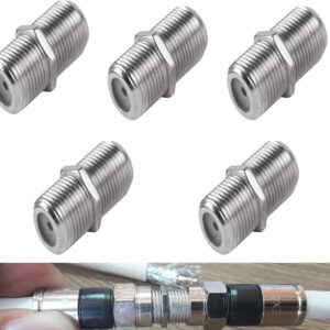 kit 5x Emenda Para fio Coaxial F Premium Profissional