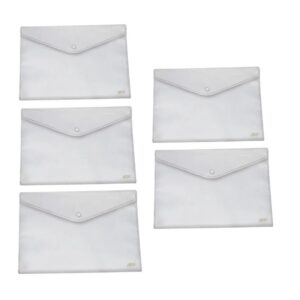 kit 5x Pasta Malote Envelope C/ Botão De Pressão A4 Office