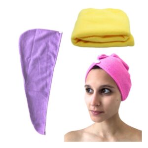 Touca Turbante Banho Cabelo Microfibra Anti Frizz Rosa Premium