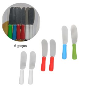 Mini Espátula Manteiga Patês Geléias C/6 Unidades Premium